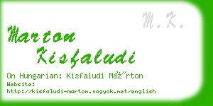 marton kisfaludi business card